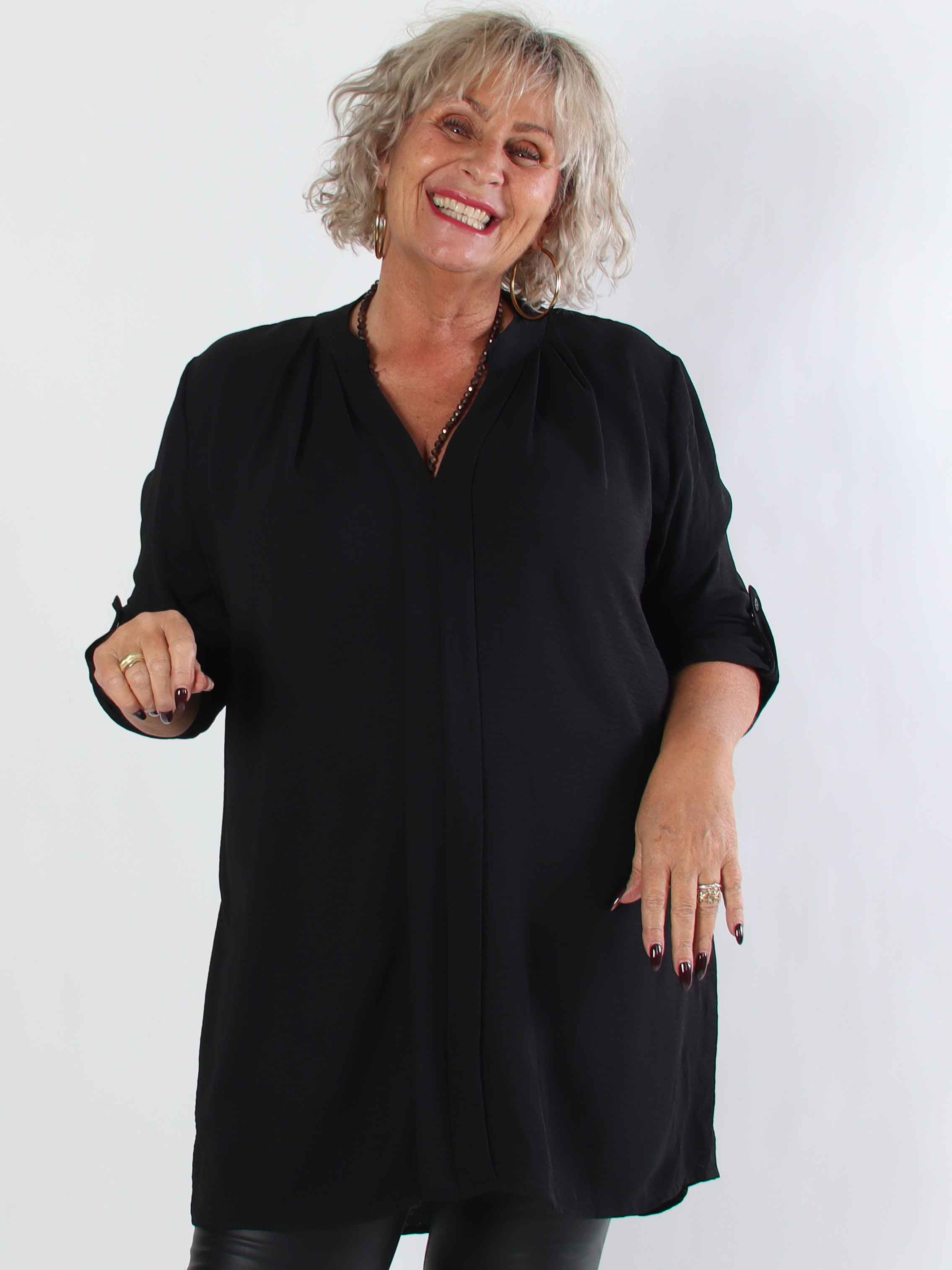 Teresa - Plus size tunika med opsmøg